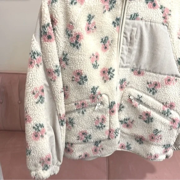 Looks like a Loveshackfancy copy Pink Floral Teddy Jacket - Picture 7 of 11
